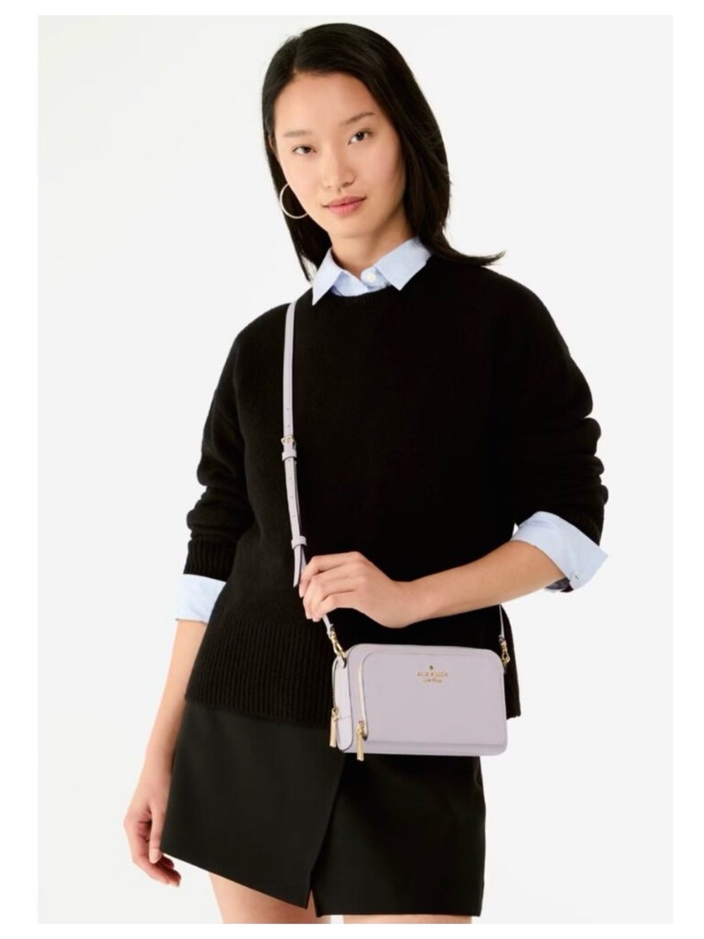 NWT Kate Spade Pastel Lilac Crossbody Bag with Gold Hardware